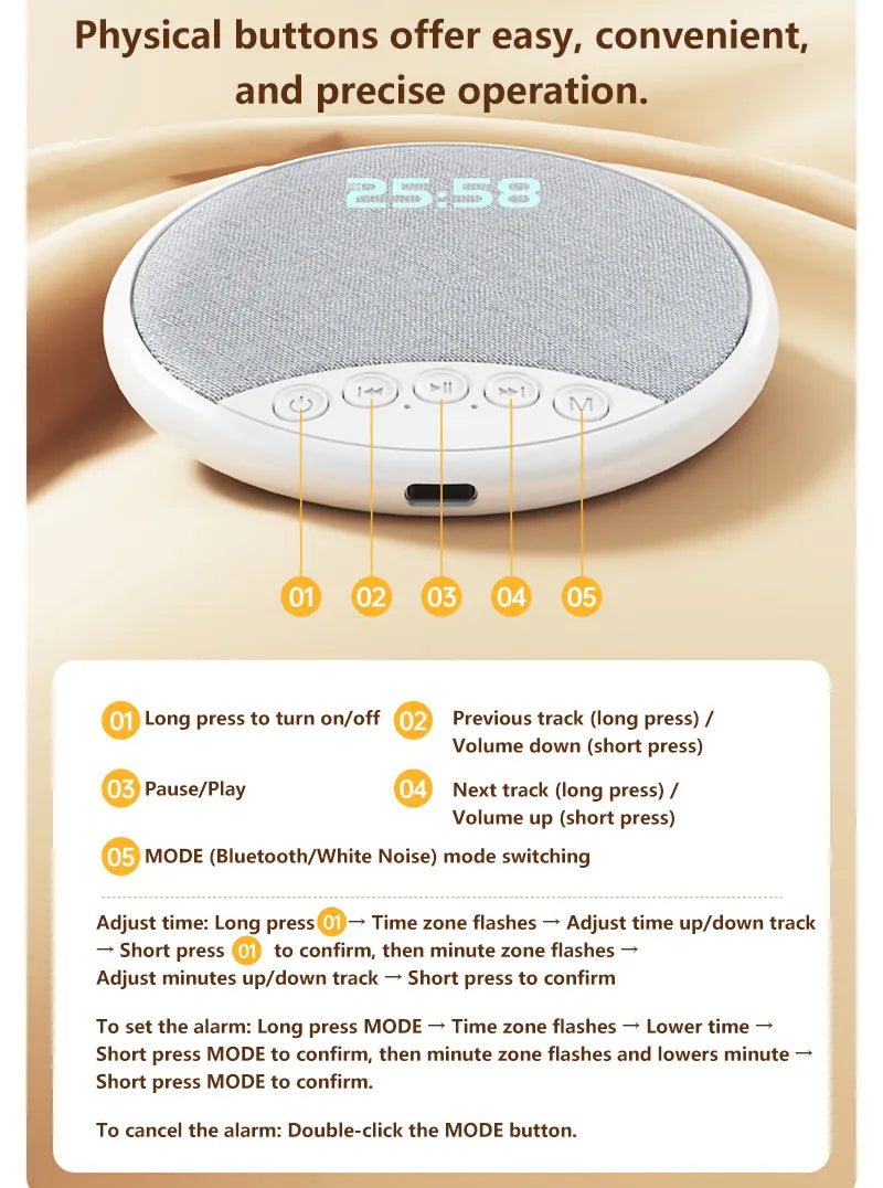 Enceinte d'oreiller Lenovo avec son HiFi Bluetooth 5.4