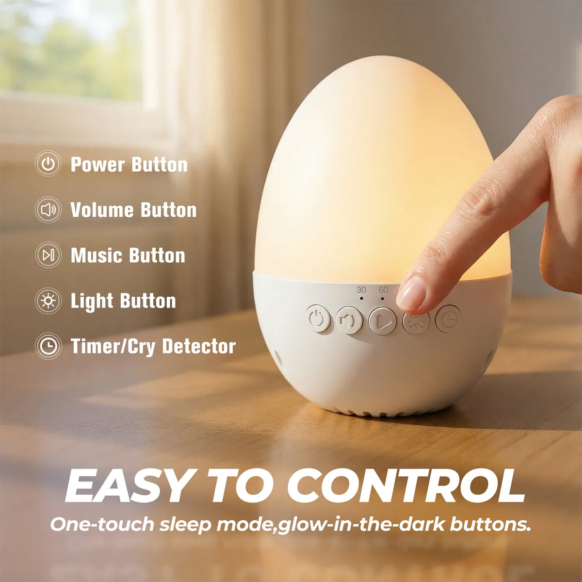 Veilleuse bébé rechargeable par port USB